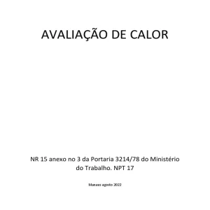 Laudo de Calor - Documento completo só editar.